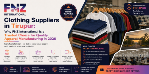 Clothing Suppliers in Tirupur Why FNZ International Is a Trusted Choice for Quality Apparel Manufacturing in 2026